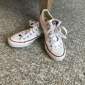 Women’s white classic converse.
